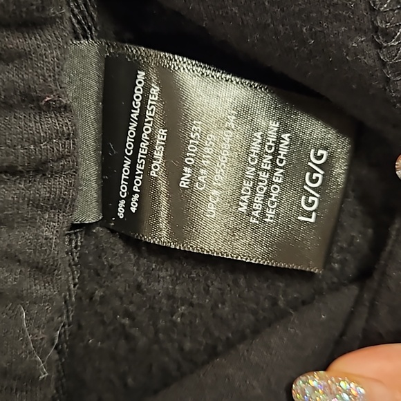 Tim Burton's The Nightmare Before Christmas hoodie Lg. Jack sleeve detail UNISEX - Picture 2 of 8